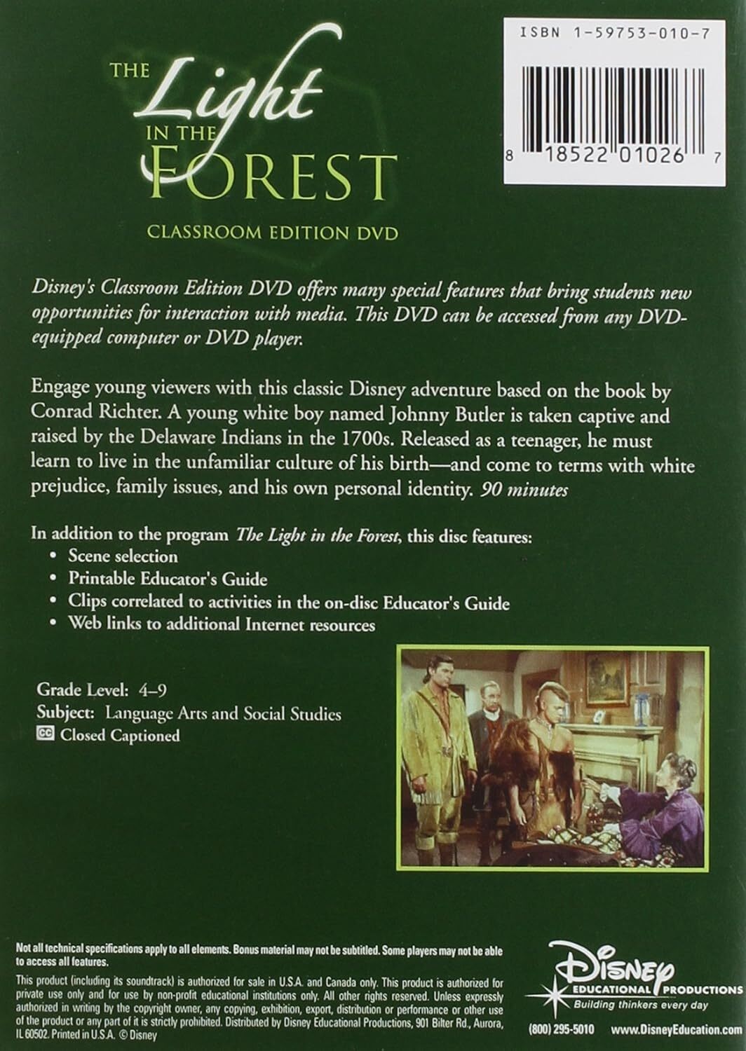 The Light in the Forest DVD