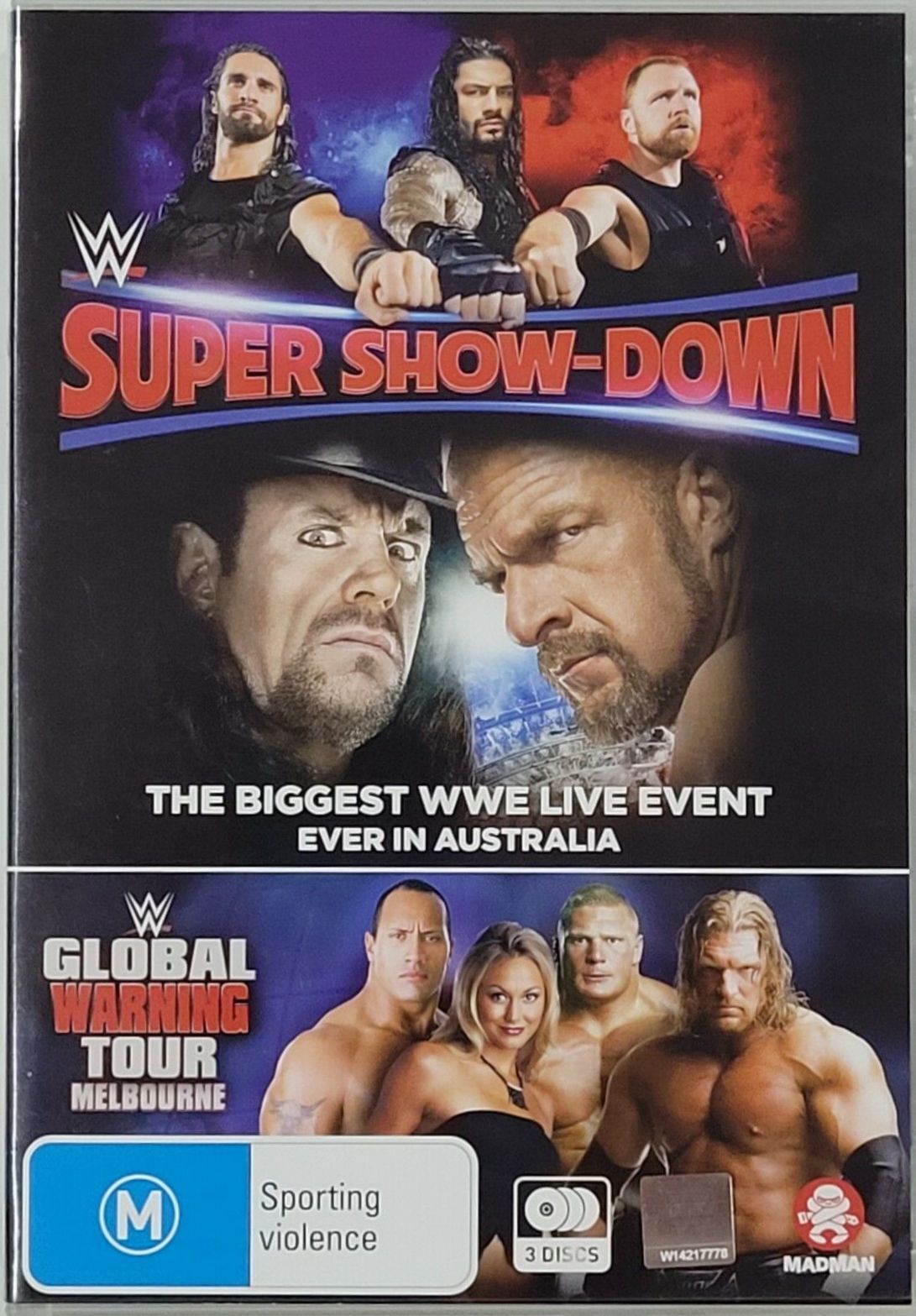 WWE: Super Show-Down 2018 / Global Warning Tour 2002 DVD (Australia)