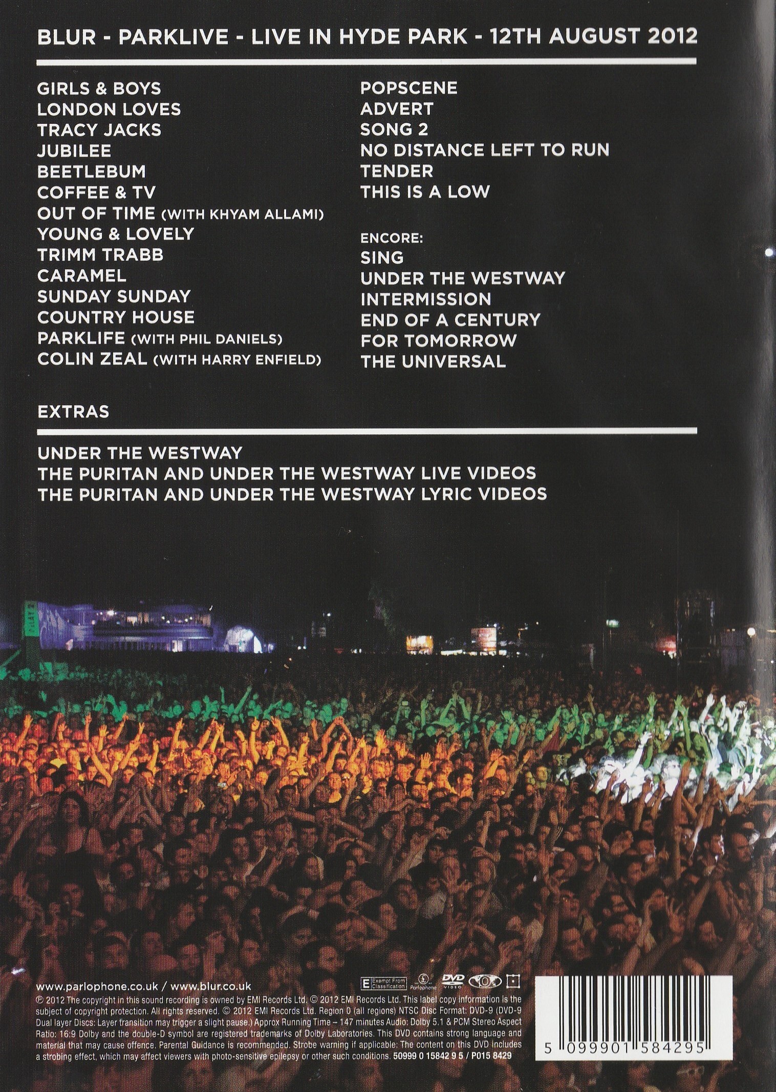 Blur: Parklive: Live In Hyde Park: 12th August 2012 DVD (United 