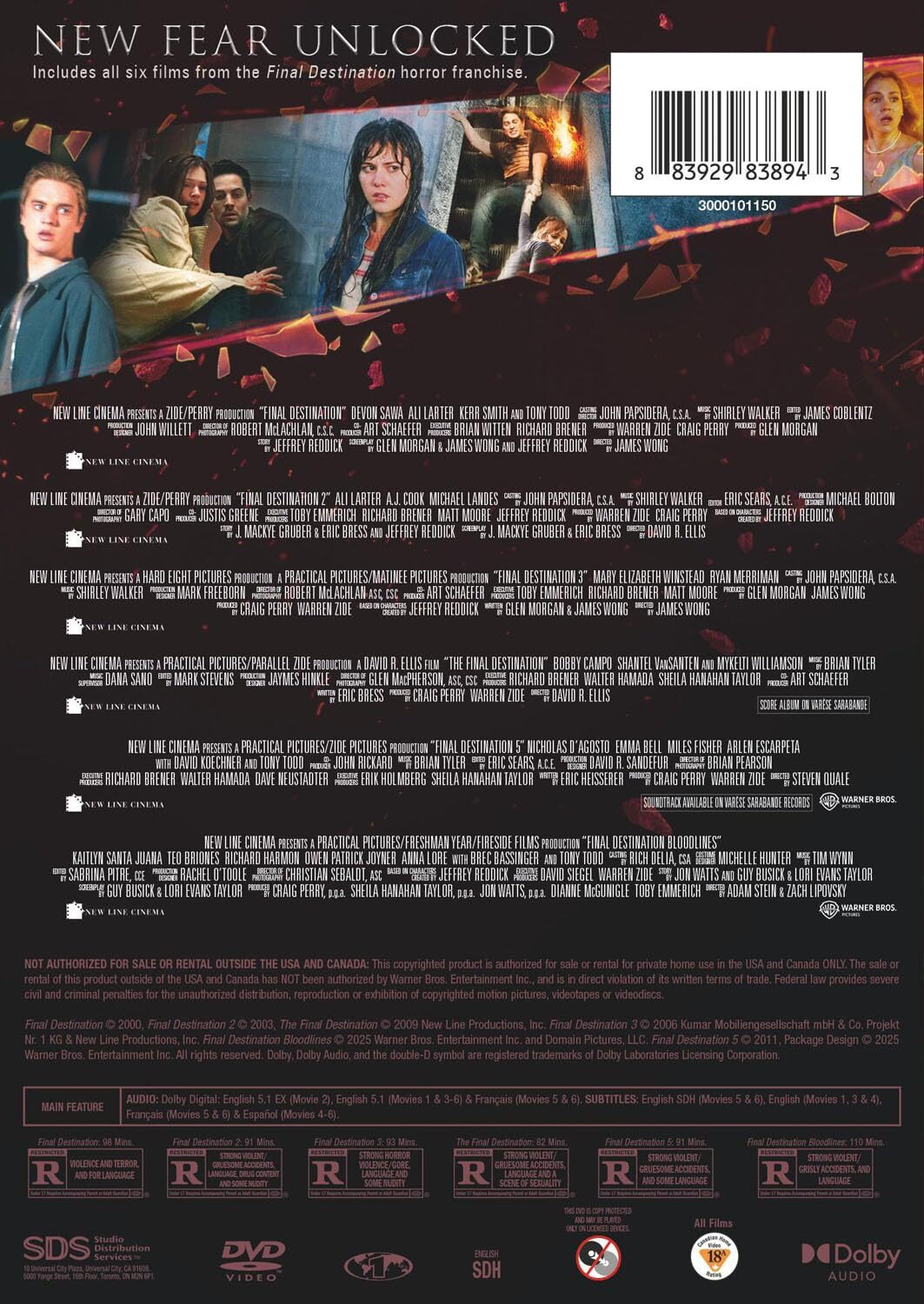 Final Destination 6-Film Collection DVD (Final Destination