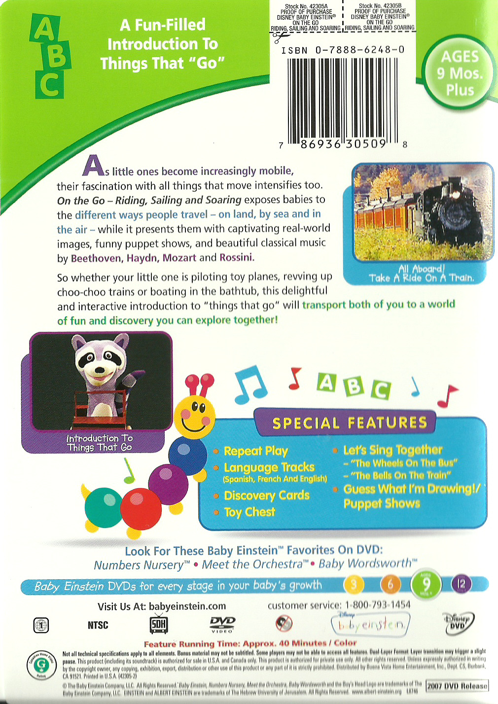 Baby Einstein: On The Go - Riding, Sailing and Soaring DVD