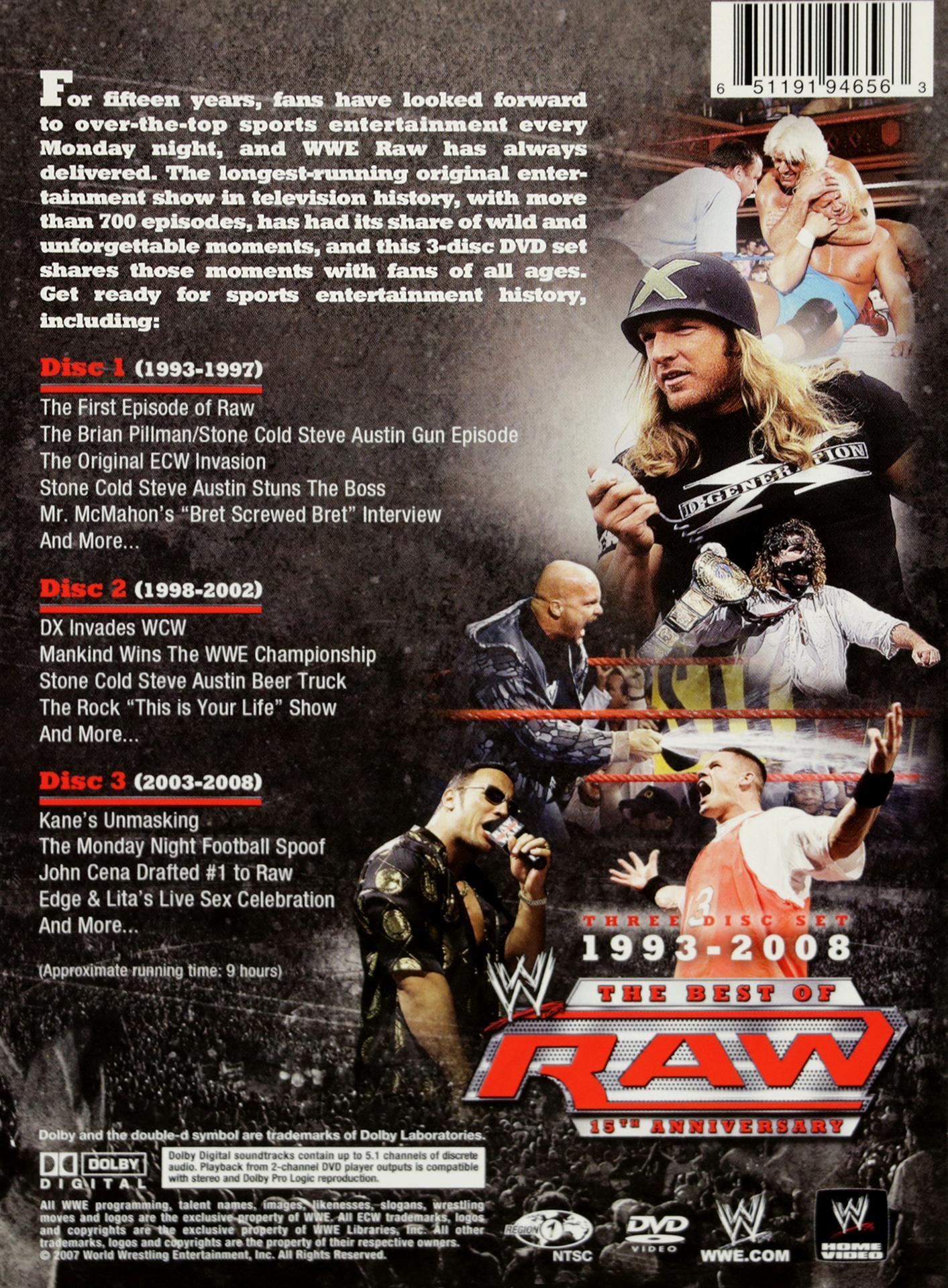 WWE: The Best of RAW: 15th Anniversary DVD (DigiPack)