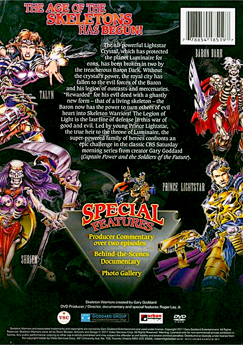 Skeleton Warriors The Complete Series DVD (2 high quality Discs)