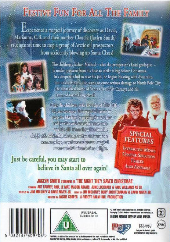 The Night They Saved Christmas DVD United Kingdom