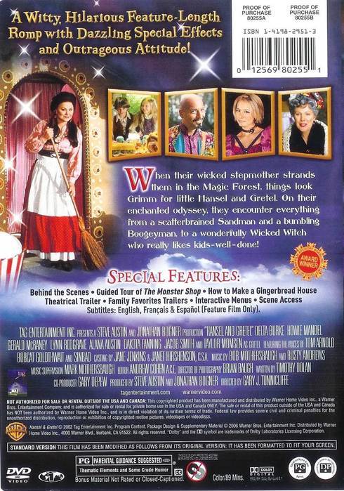 Hansel and Gretel DVD