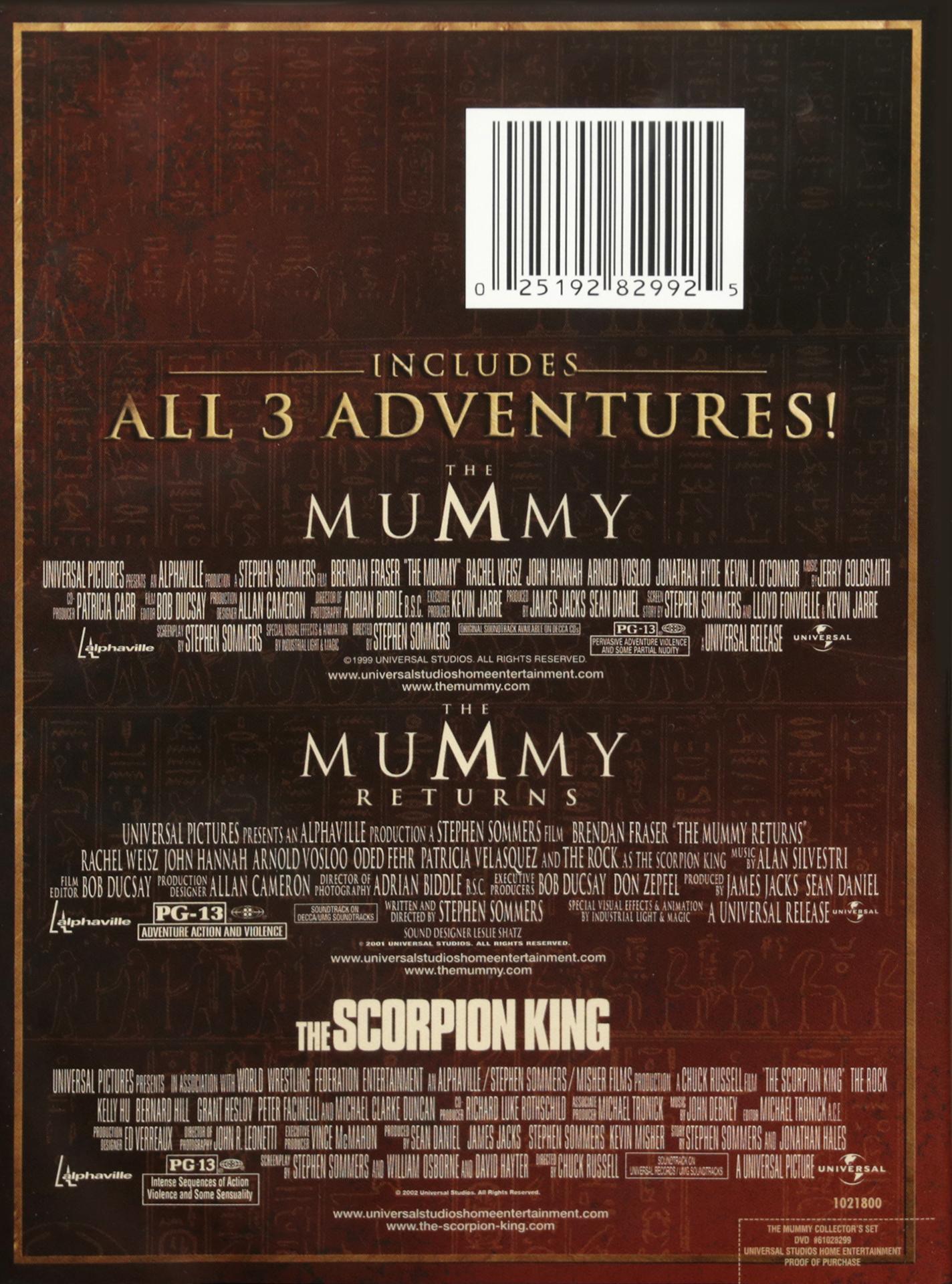 The Mummy Collector's Set DVD (DigiPack)