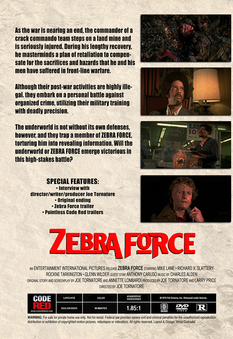 Zebra Force DVD (codereddvd.bigcartel.com Exclusive)