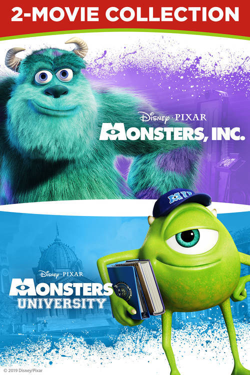 MONSTERS INC + MONSTERS UNIVERSITY 2 Blu-ray+ 2 DVD + BOTH W/ OOP