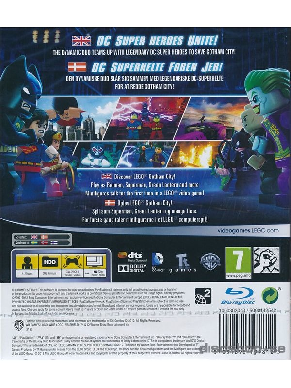 Lego Batman 2: DC Super Heroes (Sony PlayStation 3, 2012) PS3 Games