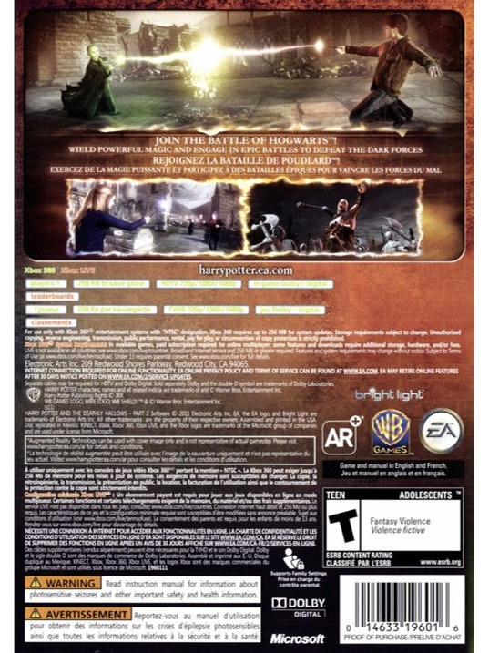Harry Potter and the Deathly Hallows: Part 2 Xbox 360