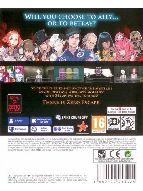 Virtue's Last Reward PS Vita