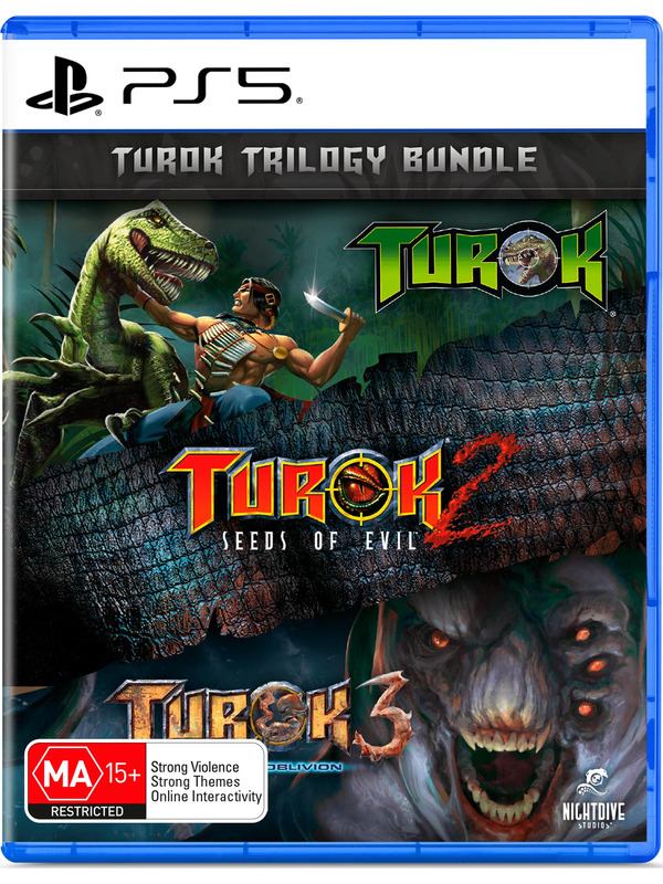 Jeu Turok Trilogy Bundle PS5 – Version EU Multilingue, Neuf Sous Blister, FPS/action