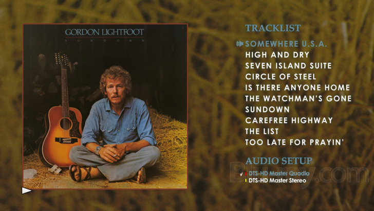 Gordon Lightfoot Sundown Blu Ray Cd Case