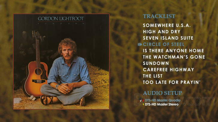 Gordon Lightfoot Sundown Blu Ray Cd Case