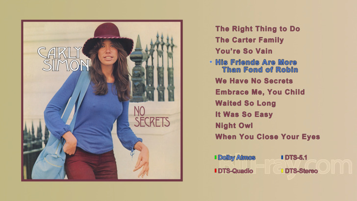 Carly Simon: No Secrets Blu-ray