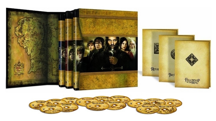 The Trilogy The Señor Of the Rings Extended Versions 6 Blu-Ray + 9 DVD New  R2